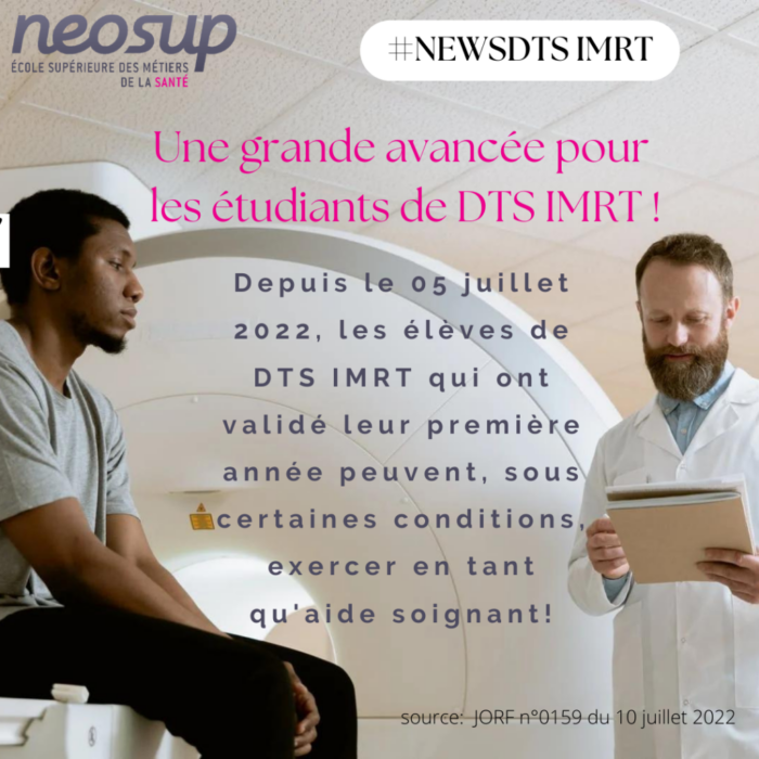 Une grande avancée pour les étudiants de DTS IMRT !