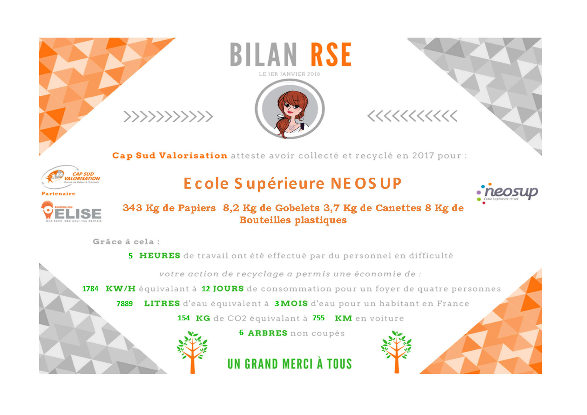 NEOSUP Bilan RSE 2017